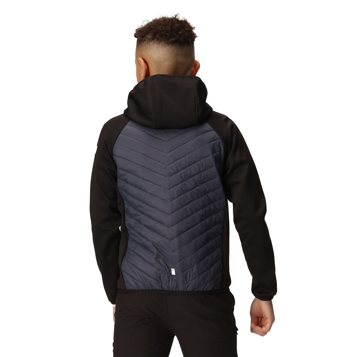 Regatta Kids Kids' Kielder VII Hybrid Hoody Jacket Black/Seal Grey / Age 3-4-Black/Seal Grey / Age 5-6-Black/Seal Grey / Age 7-8-Black/Seal Grey / Age 9-10-Black/Seal Grey / Age 11-12 #- 53 Degrees North 