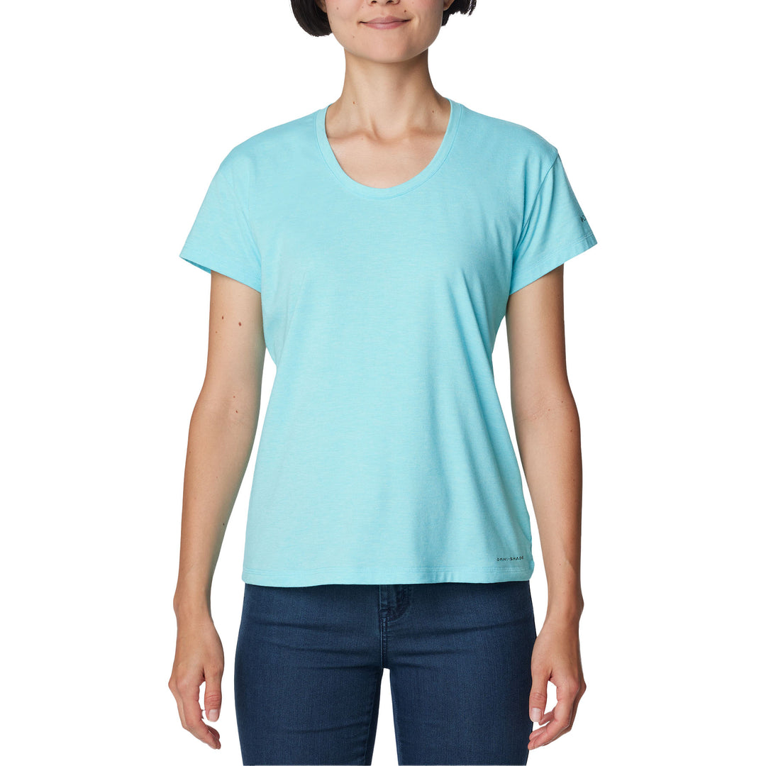 Columbia Women's Sun Trek Short Sleeve T-shirt #color_aquamarine-heather