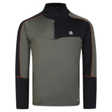 Dare 2b Men's Dignify II Core Stretch Midlayer Top Lichen Green/Black / Small-Lichen Green/Black / Medium-Lichen Green/Black / Large-Lichen Green/Black / X-Large-Lichen Green/Black / XX-Large #- 53 Degrees North 