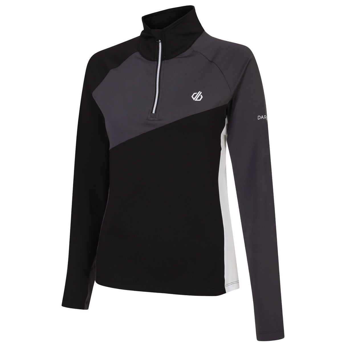 Dare 2b Women's Ice Core Stretch Midlayer Top Black/Ebony Grey / X-Small-Black/Ebony Grey / Small-Black/Ebony Grey / Medium-Black/Ebony Grey / Large-Black/Ebony Grey / X-Large #- 53 Degrees North 