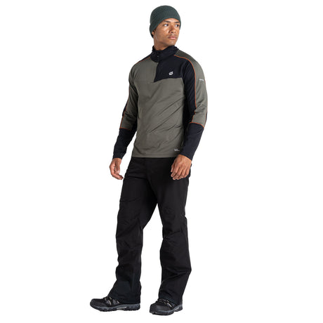 Dare 2b Men's Dignify II Core Stretch Midlayer Top Lichen Green/Black / Small-Lichen Green/Black / Medium-Lichen Green/Black / Large-Lichen Green/Black / X-Large-Lichen Green/Black / XX-Large #- 53 Degrees North 