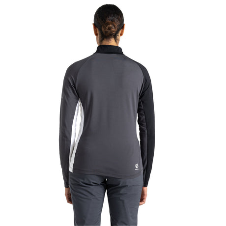 Dare 2b Women's Ice Core Stretch Midlayer Top Black/Ebony Grey / X-Small-Black/Ebony Grey / Small-Black/Ebony Grey / Medium-Black/Ebony Grey / Large-Black/Ebony Grey / X-Large #- 53 Degrees North 