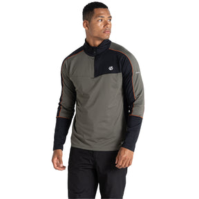 Dare 2b Men's Dignify II Core Stretch Midlayer Top Lichen Green/Black / Small-Lichen Green/Black / Medium-Lichen Green/Black / Large-Lichen Green/Black / X-Large-Lichen Green/Black / XX-Large #- 53 Degrees North 