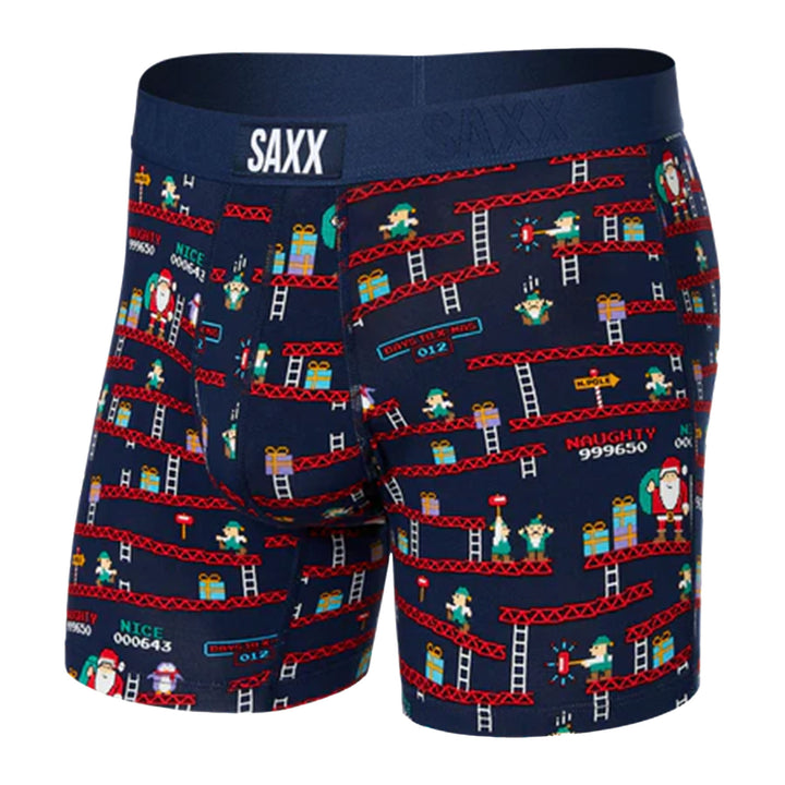 Saxx Men's Vibe Super Soft Boxer Briefs #color_santas-workshop-navy