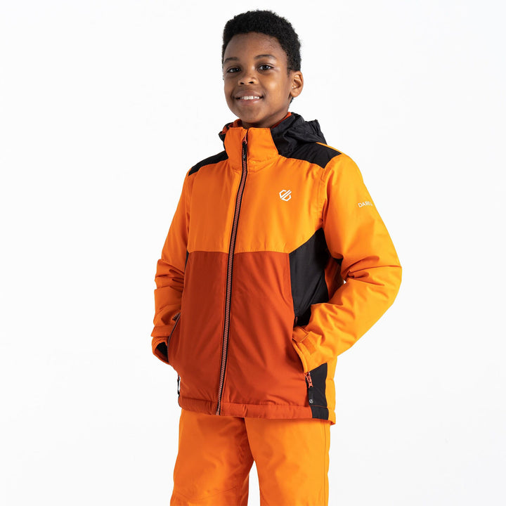 Dare 2b Kids' Impose III Ski Jacket #color_puffins-orange-rooibos-tea
