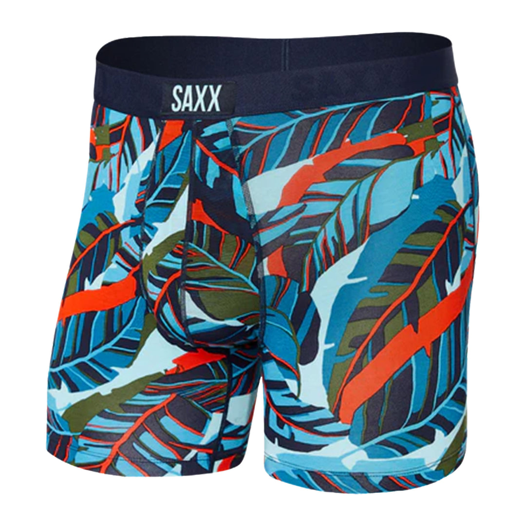 Saxx Men's Vibe Super Soft Boxer Briefs #color_blue-pop-jungle