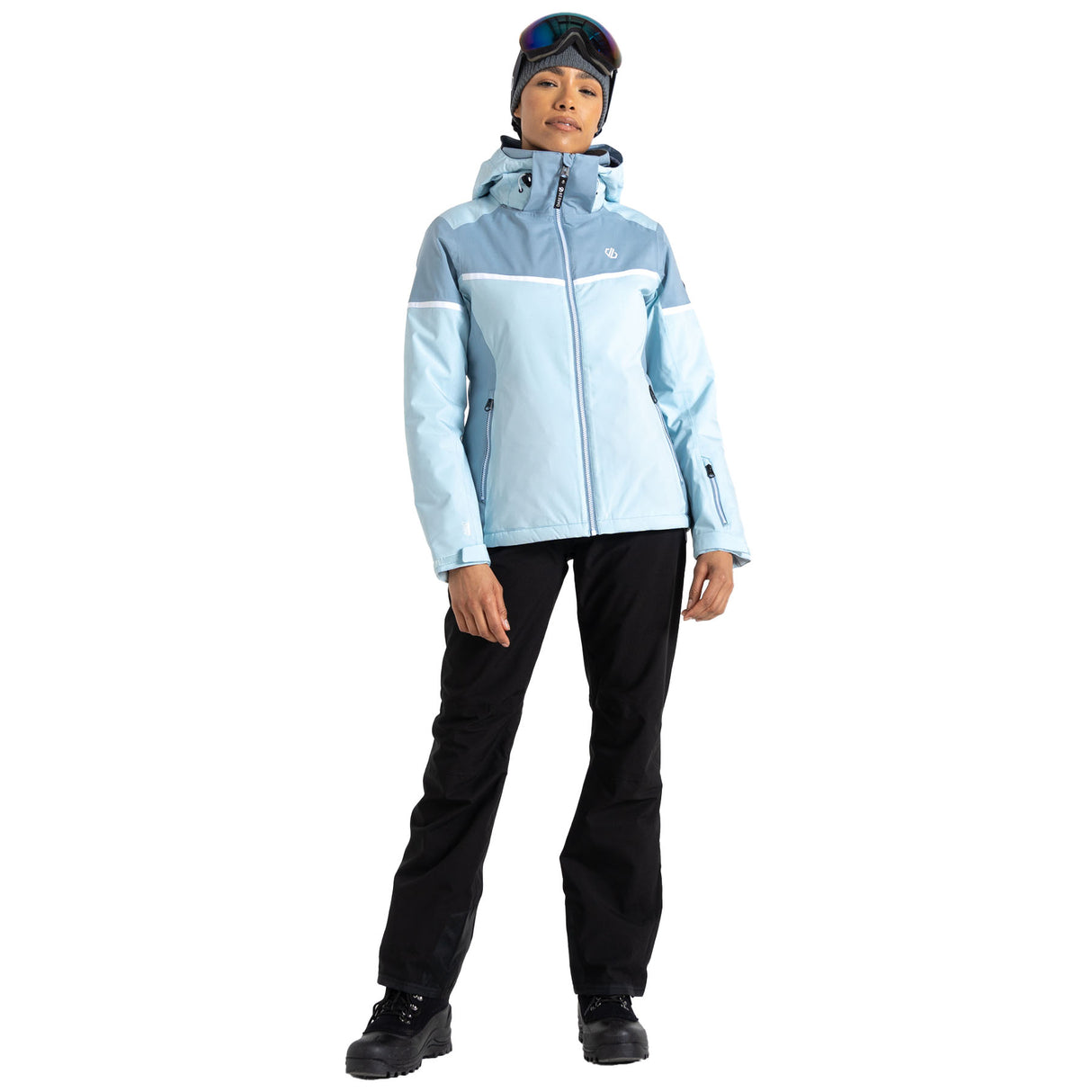 Dare 2b Women's Carving Ski Jacket Black/Ebony Grey / X-Small-Black/Ebony Grey / Small-Black/Ebony Grey / Medium-Black/Ebony Grey / Large-Black/Ebony Grey / X-Large #- 53 Degrees North 
