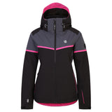 Dare 2b Women's Carving Ski Jacket Black/Ebony Grey / X-Small-Black/Ebony Grey / Small-Black/Ebony Grey / Medium-Black/Ebony Grey / Large-Black/Ebony Grey / X-Large #- 53 Degrees North 