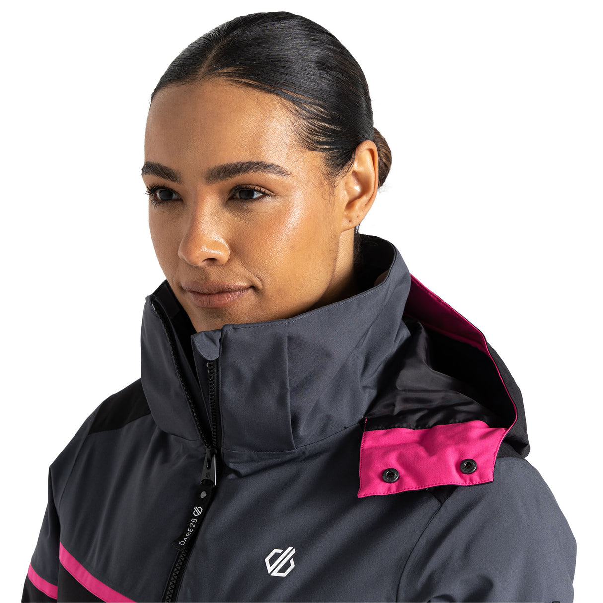 Dare 2b Women's Carving Ski Jacket Black/Ebony Grey / X-Small-Black/Ebony Grey / Small-Black/Ebony Grey / Medium-Black/Ebony Grey / Large-Black/Ebony Grey / X-Large #- 53 Degrees North 