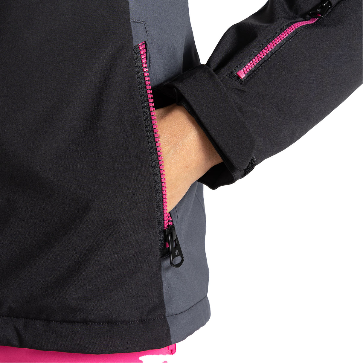 Dare 2b Women's Carving Ski Jacket Black/Ebony Grey / X-Small-Black/Ebony Grey / Small-Black/Ebony Grey / Medium-Black/Ebony Grey / Large-Black/Ebony Grey / X-Large #- 53 Degrees North 