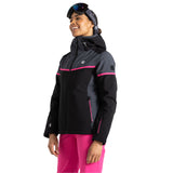 Dare 2b Women's Carving Ski Jacket Black/Ebony Grey / X-Small-Black/Ebony Grey / Small-Black/Ebony Grey / Medium-Black/Ebony Grey / Large-Black/Ebony Grey / X-Large #- 53 Degrees North 