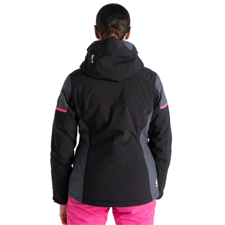 Dare 2b Women's Carving Ski Jacket Black/Ebony Grey / X-Small-Black/Ebony Grey / Small-Black/Ebony Grey / Medium-Black/Ebony Grey / Large-Black/Ebony Grey / X-Large #- 53 Degrees North 
