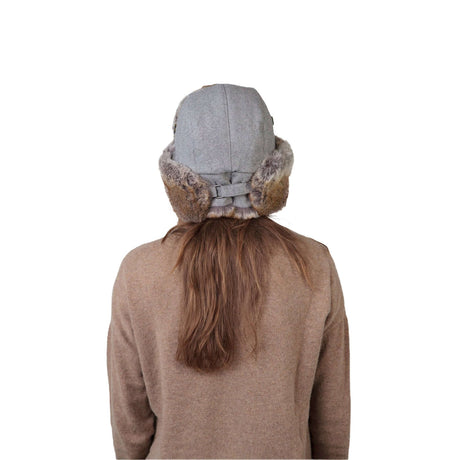 Barts Kamikaze Bomber Hat Grey Herringbone-Black #- 53 Degrees North 