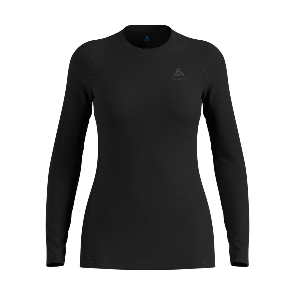 Odlo Women's Merino 160 Baselayer Top Crew Neck Black / X-Small-Black / Small-Black / Medium-Black / Large-Black / X-Large #- 53 Degrees North 