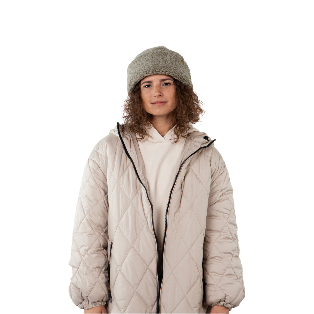 Barts Teddybow Hat Cream-Pale Army #- 53 Degrees North 