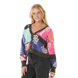 Ripcurl Women's Keepsakes Jacquard Cardigan Pink / X-Small-Pink / Small-Pink / Medium-Pink / Large-Pink / X-Large #- 53 Degrees North 