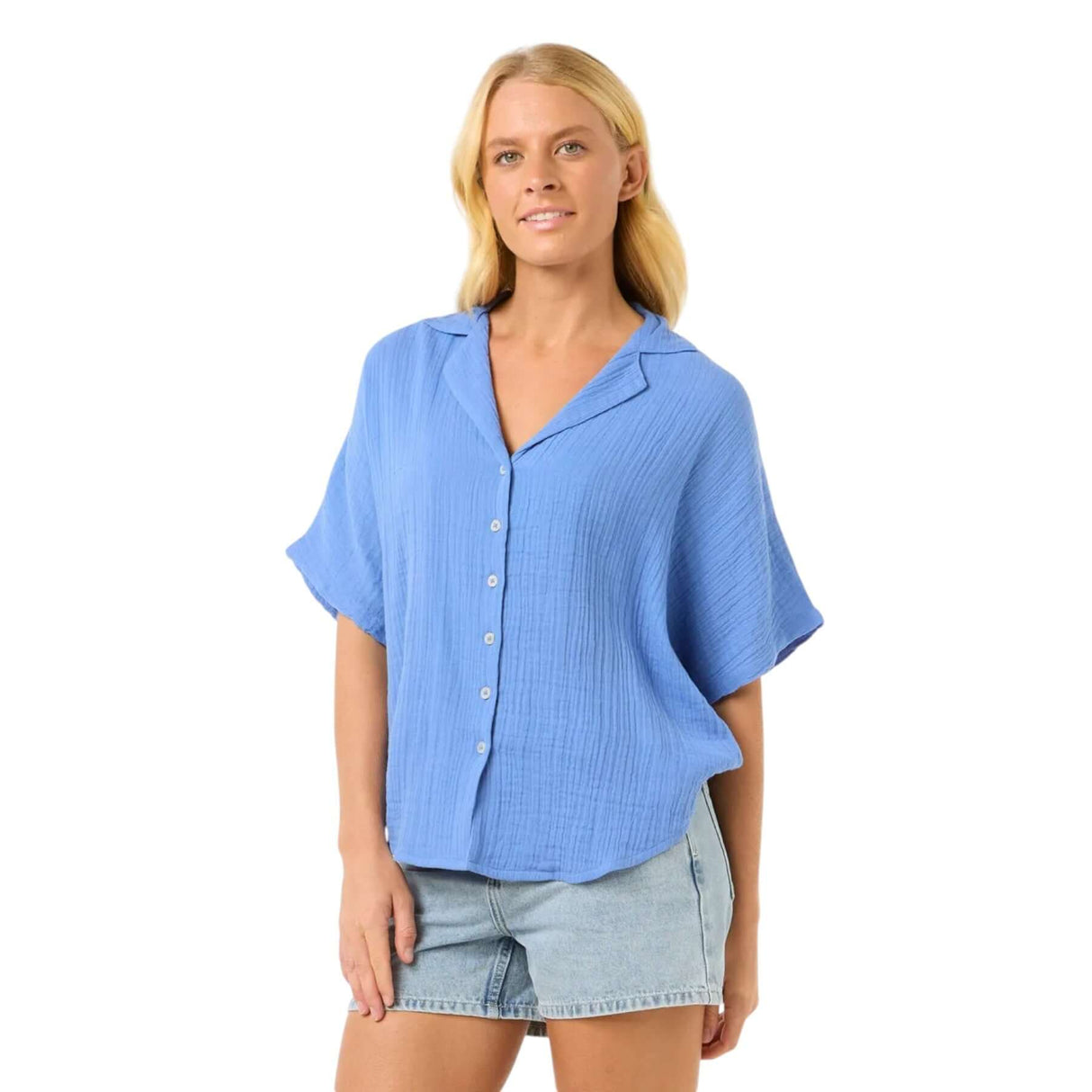 Ripcurl Women's Premium Surf Shirt Blue / X-Small-Blue / Small-Blue / Medium-Blue / Large-Blue / X-Large #- 53 Degrees North 