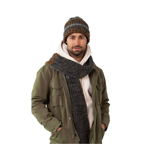 Barts Akotan Beanie Navy-Ochre-Dark Heather-Denim-Green #- 53 Degrees North 