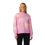 Women's Retro Swell Palm Jacquard Crew