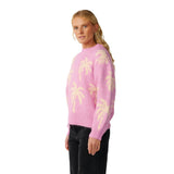 Women's Retro Swell Palm Jacquard Crew