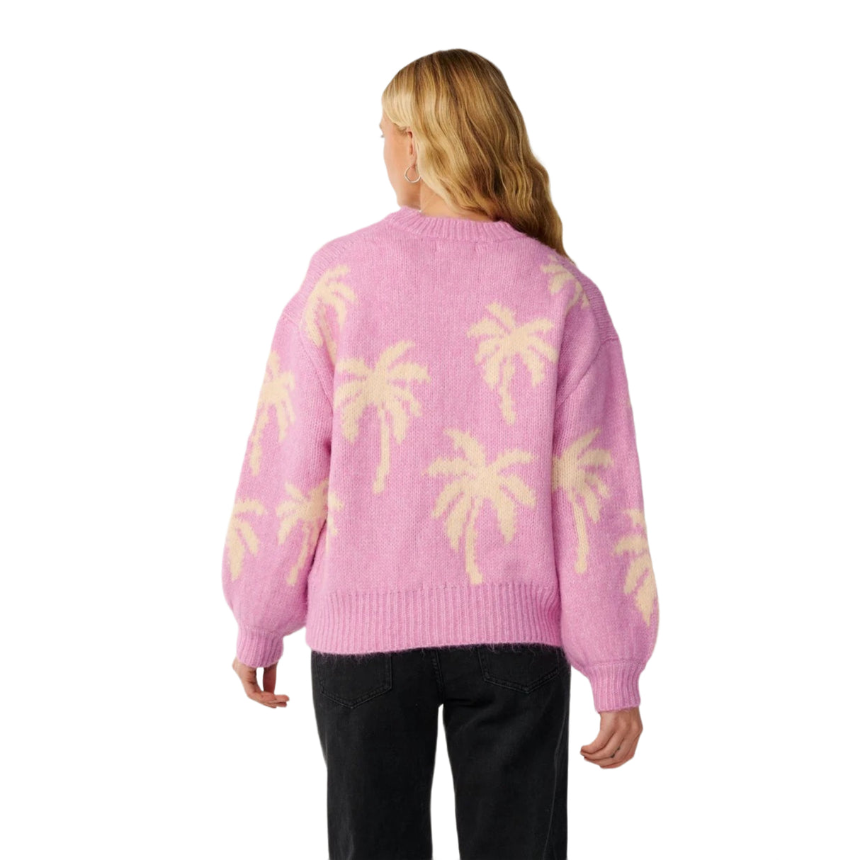 Women's Retro Swell Palm Jacquard Crew