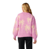 Women's Retro Swell Palm Jacquard Crew
