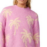 Women's Retro Swell Palm Jacquard Crew