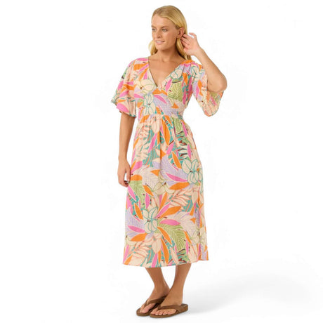 Ripcurl Women's Cala Vadella Midi Dress Multi / X-Small-Multi / Small-Multi / Medium-Multi / Large #- 53 Degrees North 