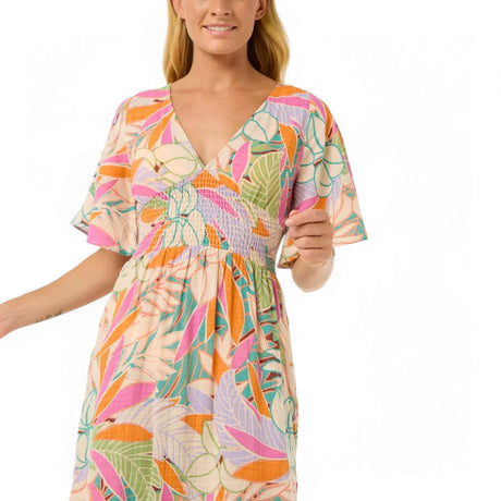 Ripcurl Women's Cala Vadella Midi Dress Multi / X-Small-Multi / Small-Multi / Medium-Multi / Large #- 53 Degrees North 