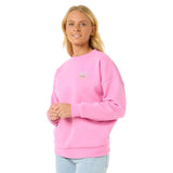 Ripcurl Women's Hibiscus Diamond Heritage Crew Pink / X-Small-Pink / Small-Pink / Medium-Pink / Large-Pink / X-Large #- 53 Degrees North 