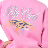 Ripcurl Women's Hibiscus Diamond Heritage Crew Pink / X-Small-Pink / Small-Pink / Medium-Pink / Large-Pink / X-Large #- 53 Degrees North 