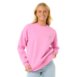Ripcurl Women's Hibiscus Diamond Heritage Crew Pink / X-Small-Pink / Small-Pink / Medium-Pink / Large-Pink / X-Large #- 53 Degrees North 