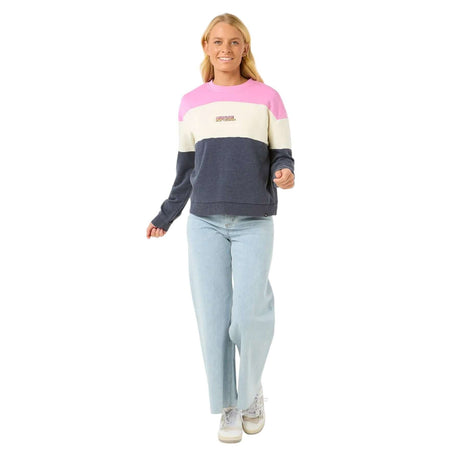 Ripcurl Women's Las Dalias Colourblock Crew Navy / X-Small-Navy / Small-Navy / Medium-Navy / Large-Navy / X-Large #- 53 Degrees North 