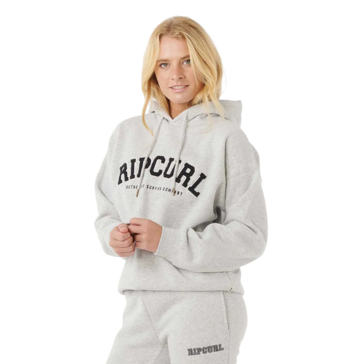 Ripcurl Women's Varsity Hoodie Grey Marle/Black / X-Small-Grey Marle/Black / Small-Grey Marle/Black / Medium-Grey Marle/Black / Large-Grey Marle/Black / X-Large #- 53 Degrees North 