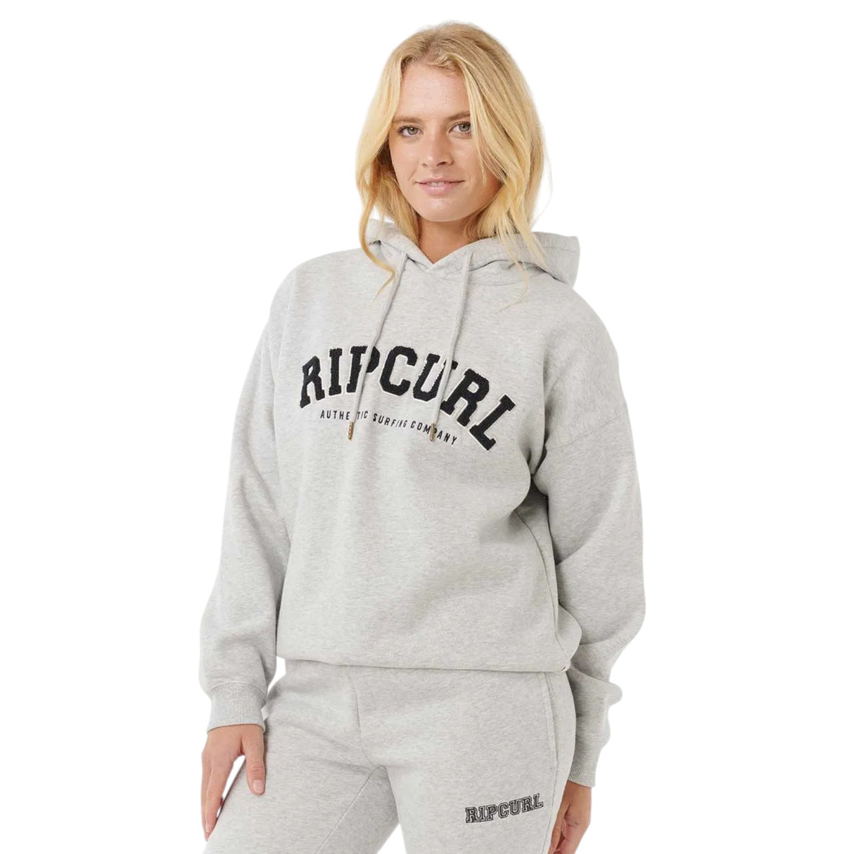 Ripcurl Women's Varsity Hoodie Grey Marle/Black / X-Small-Grey Marle/Black / Small-Grey Marle/Black / Medium-Grey Marle/Black / Large-Grey Marle/Black / X-Large #- 53 Degrees North 