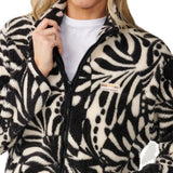 Women's Party Wave Polar Allover Zip Through Fleece