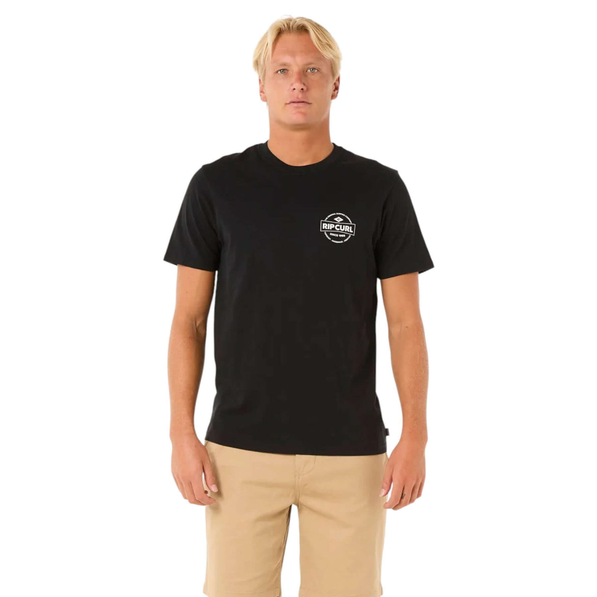 Ripcurl Men's Staple T-Shirt Black / Small-Black / Medium-Black / Large-Black / X-Large-Bone / Small #- 53 Degrees North 