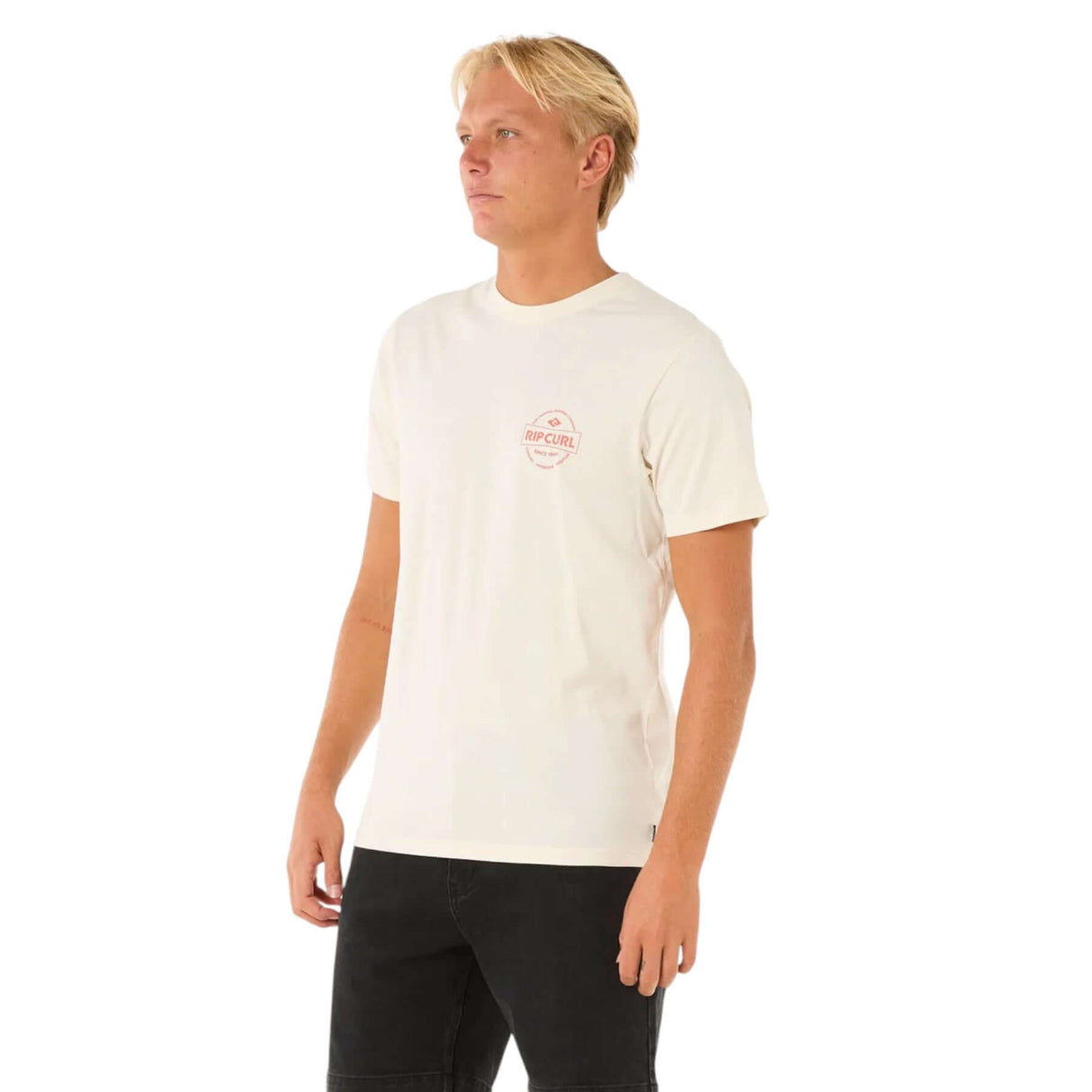 Ripcurl Men's Staple T-Shirt Black / Small-Black / Medium-Black / Large-Black / X-Large-Bone / Small #- 53 Degrees North 