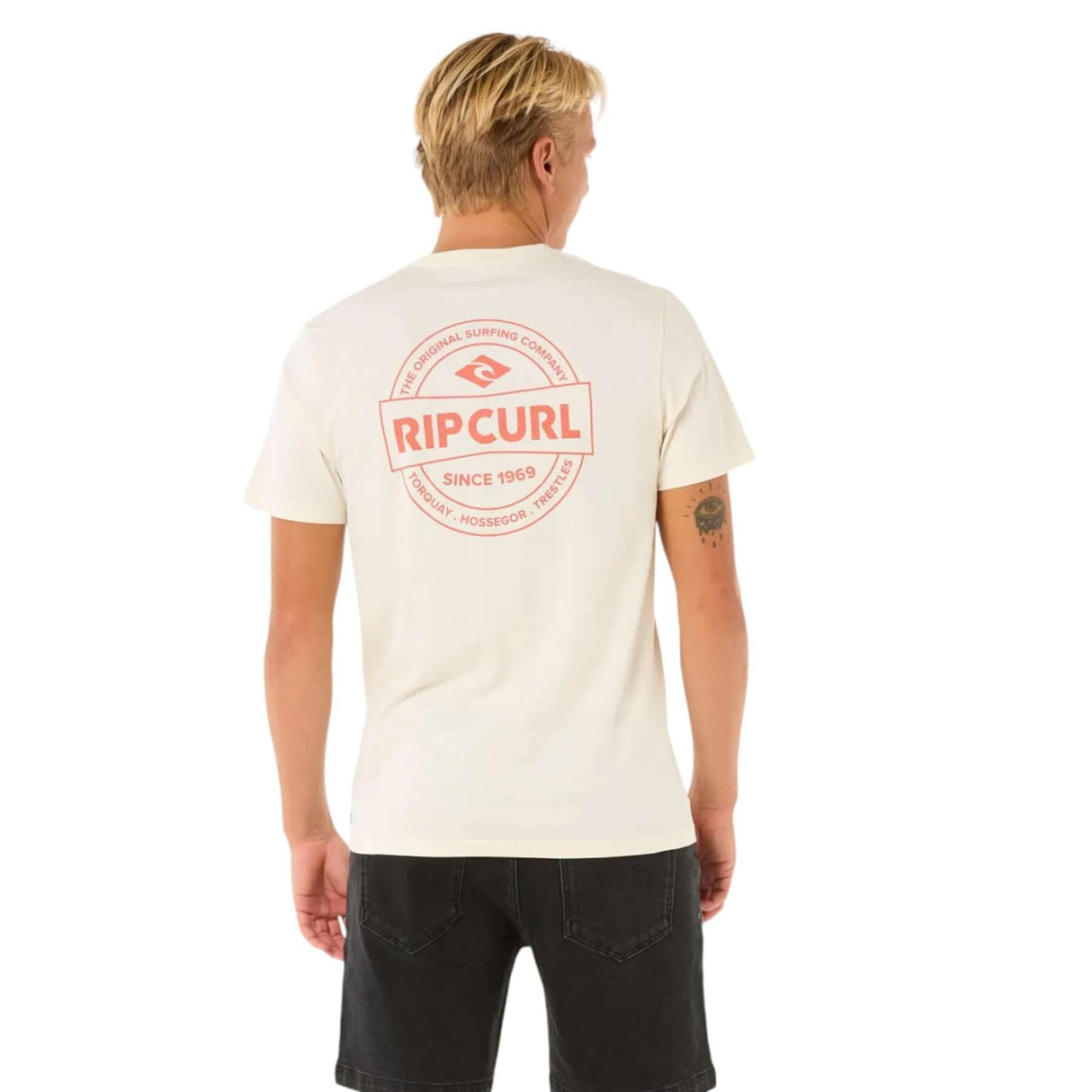 Ripcurl Men's Staple T-Shirt Black / Small-Black / Medium-Black / Large-Black / X-Large-Bone / Small #- 53 Degrees North 