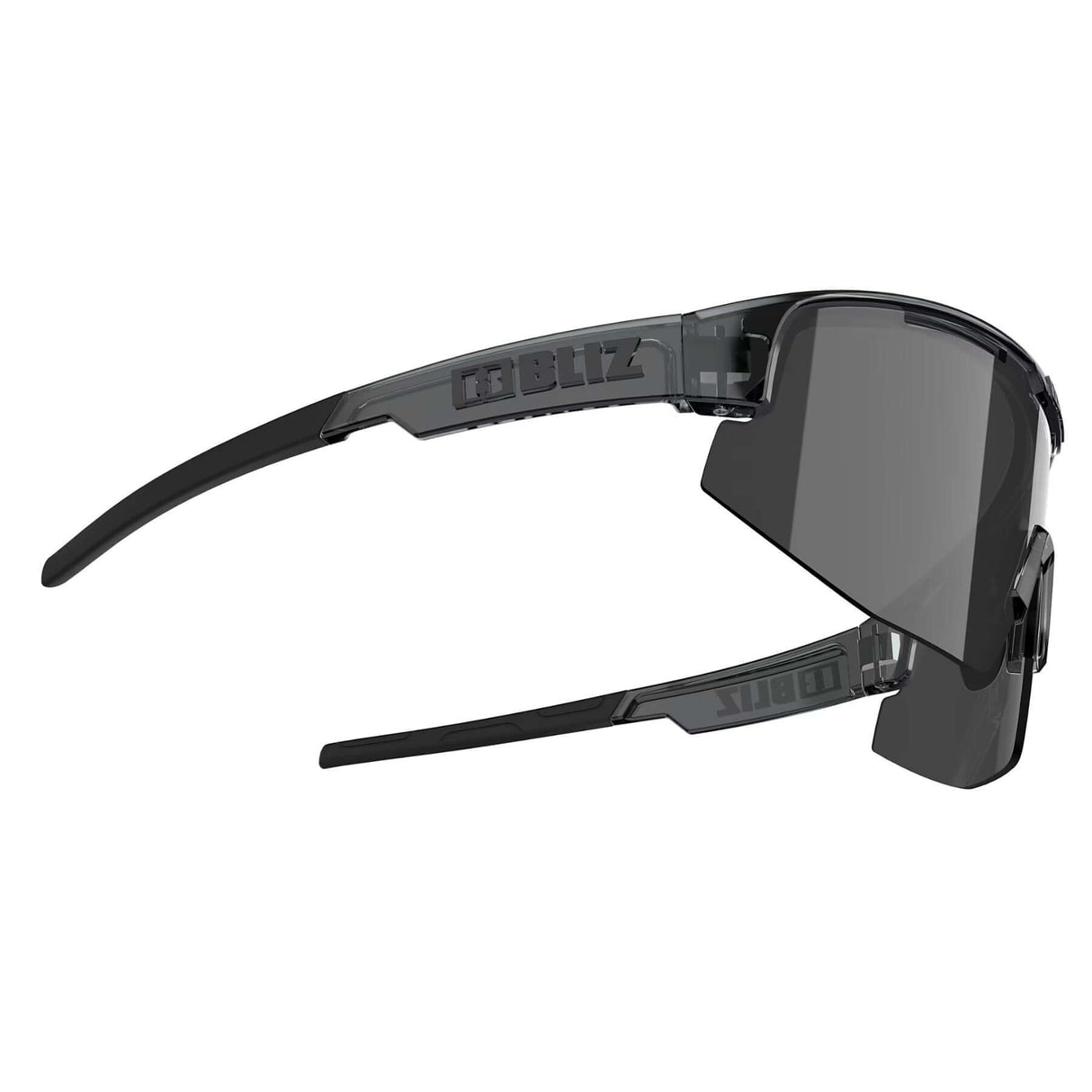 Bliz Matrix Small Sunglasses Crystal Black / Smoke Silver Mirror #- 53 Degrees North 