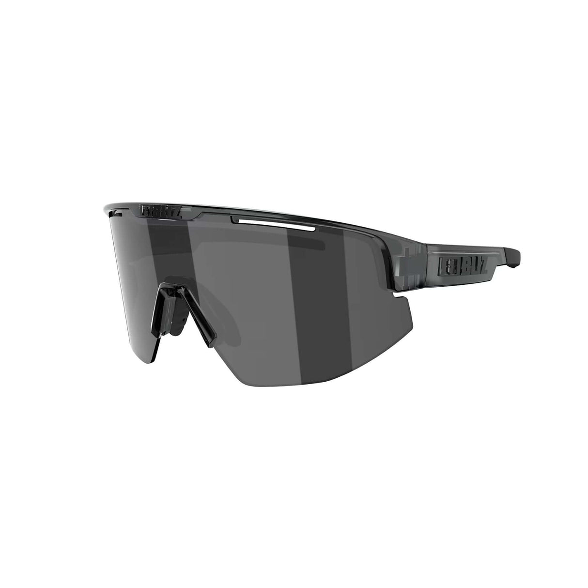 Bliz Matrix Small Sunglasses Crystal Black / Smoke Silver Mirror #- 53 Degrees North 