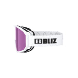 Bliz Rave Ski Goggles Matt White/Black Logo / Brown/Pink Multi #- 53 Degrees North 