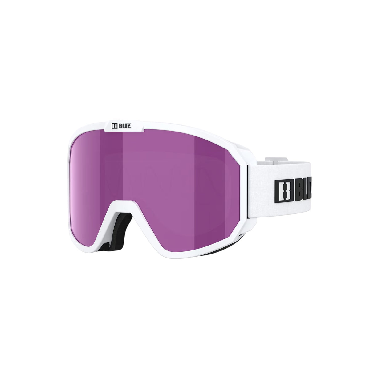 Bliz Rave Ski Goggles Matt White/Black Logo / Brown/Pink Multi #- 53 Degrees North 