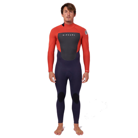 Ripcurl Men's Omega 3/2mm Steamer Back Zip Wetsuit Red / Small-Red / Medium-Red / Large-Red / X-Large-Red / XX-Large #- 53 Degrees North 