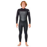 Ripcurl Men's Omega 5/3mm Steamer Back Zip Wetsuit Black / Small-Black / Medium-Black / Medium-Tall-Black / Large-Black / Large-Short #- 53 Degrees North 