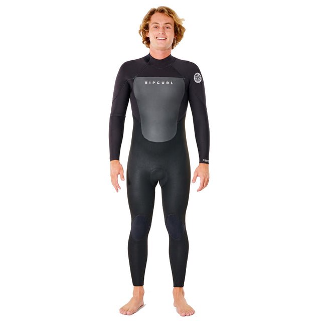 Ripcurl Men's Omega 5/3mm Steamer Back Zip Wetsuit Black / Small-Black / Medium-Black / Medium-Tall-Black / Large-Black / Large-Short #- 53 Degrees North 
