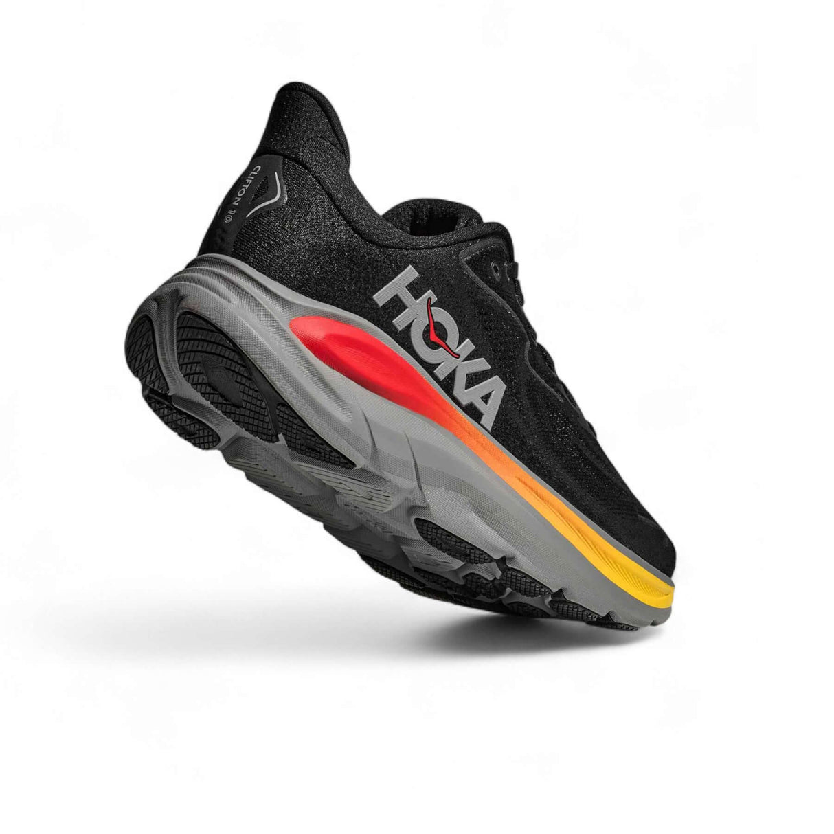 Hoka Men's Clifton 10 Running Shoes Black/Galactic Grey / UK 8-Black/Galactic Grey / UK 9-Black/Galactic Grey / UK 9.5-Black/Galactic Grey / UK 10-Black/Galactic Grey / UK 10.5 #- 53 Degrees North 