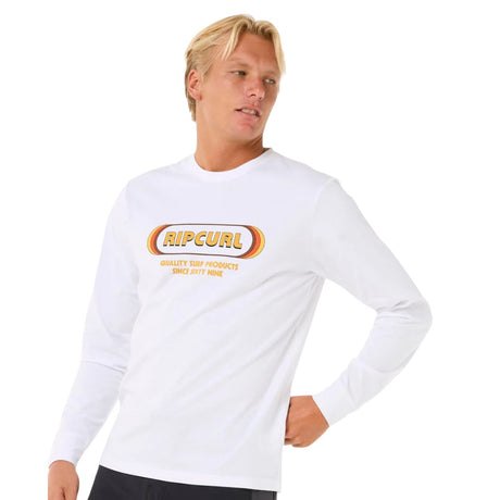 Ripcurl Men's Icons Of Surf UPF Long Sleeve Rash Vest Black / Small-Black / Medium-Black / Large-Black / X-Large-White / Small #- 53 Degrees North 