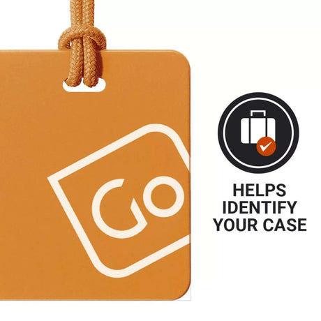 Go Travel Luggage Tags Twin Pack Blue/Orange-Green/Yellow #- 53 Degrees North 