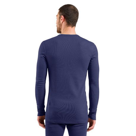 Odlo Men's Active Warm Baselayer Crew Neck Baselayer Skipper Blue / Small-Skipper Blue / Medium-Skipper Blue / Large-Skipper Blue / X-Large-Skipper Blue / XX-Large #- 53 Degrees North 